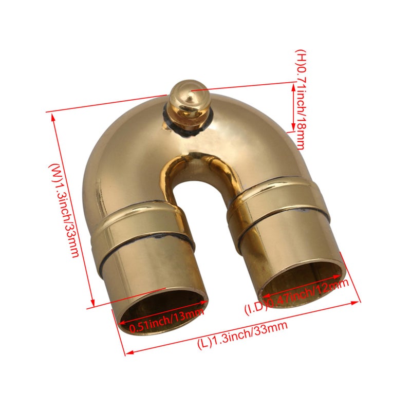 Mxfans Trumpet Parts - Copper Elbow & U Shape Tube DIY Spare Parts - Golden - Image 5